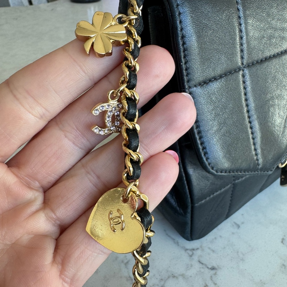 RARE Chanel Lucky Charm Chocolate Bar Flap Bag Black Gold 13 Series Collector - Picture 3 of 15